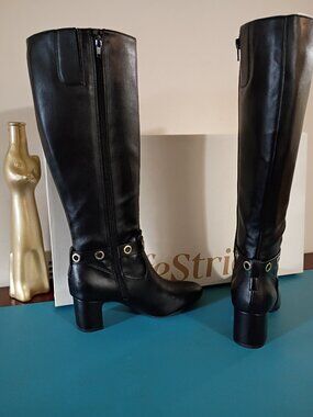 NWT LifeStride Tansy Black Wide Width Knee High Boots Size 6.5W